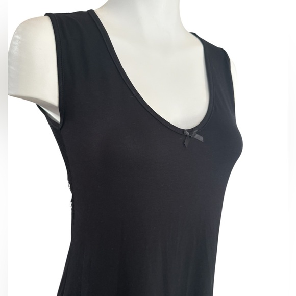 NWTS Bluana made in Italy Elegant Black, Lace Back lingerie, calf length, sz S - Picture 4 of 11